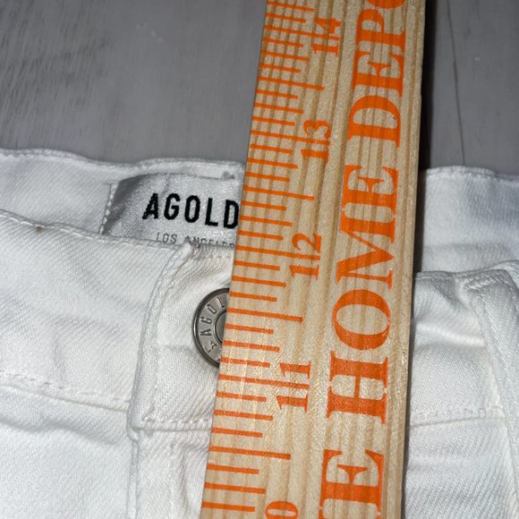 AGOLDE Riley High Rise Straight Crop White Denim Women's Size 30 - Picture 11 of 12